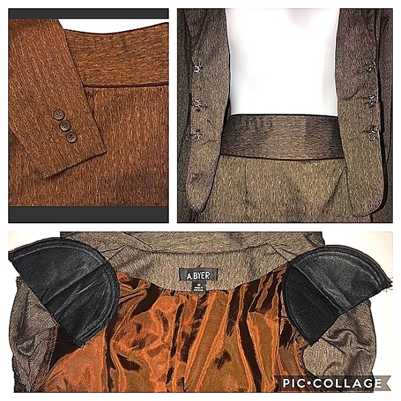A.Byer Suit, HERRINGBONE Pattern Skirt/Jacket- M - Picture 8 of 8